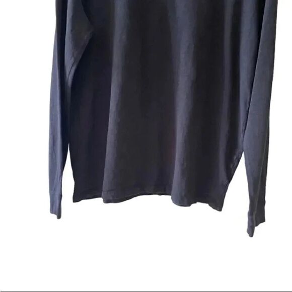 Vince Black Long Sleeves Crewneck Cotton Minimalist Essential Unisex Shirt L - Picture 4 of 9